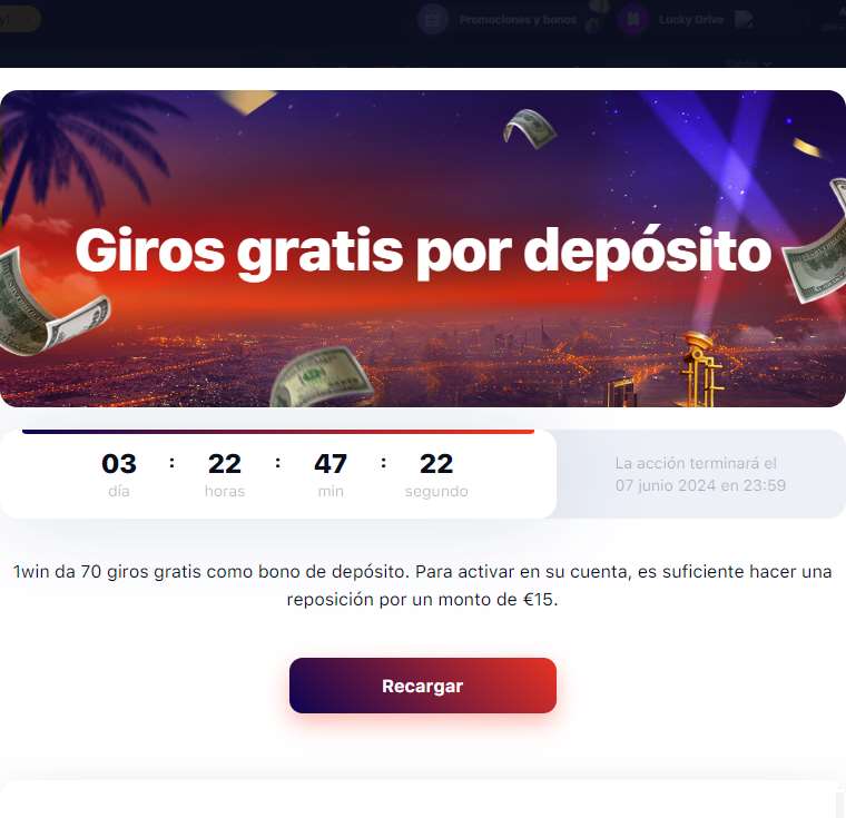 Giros gratis en el sitio con un código de promoción